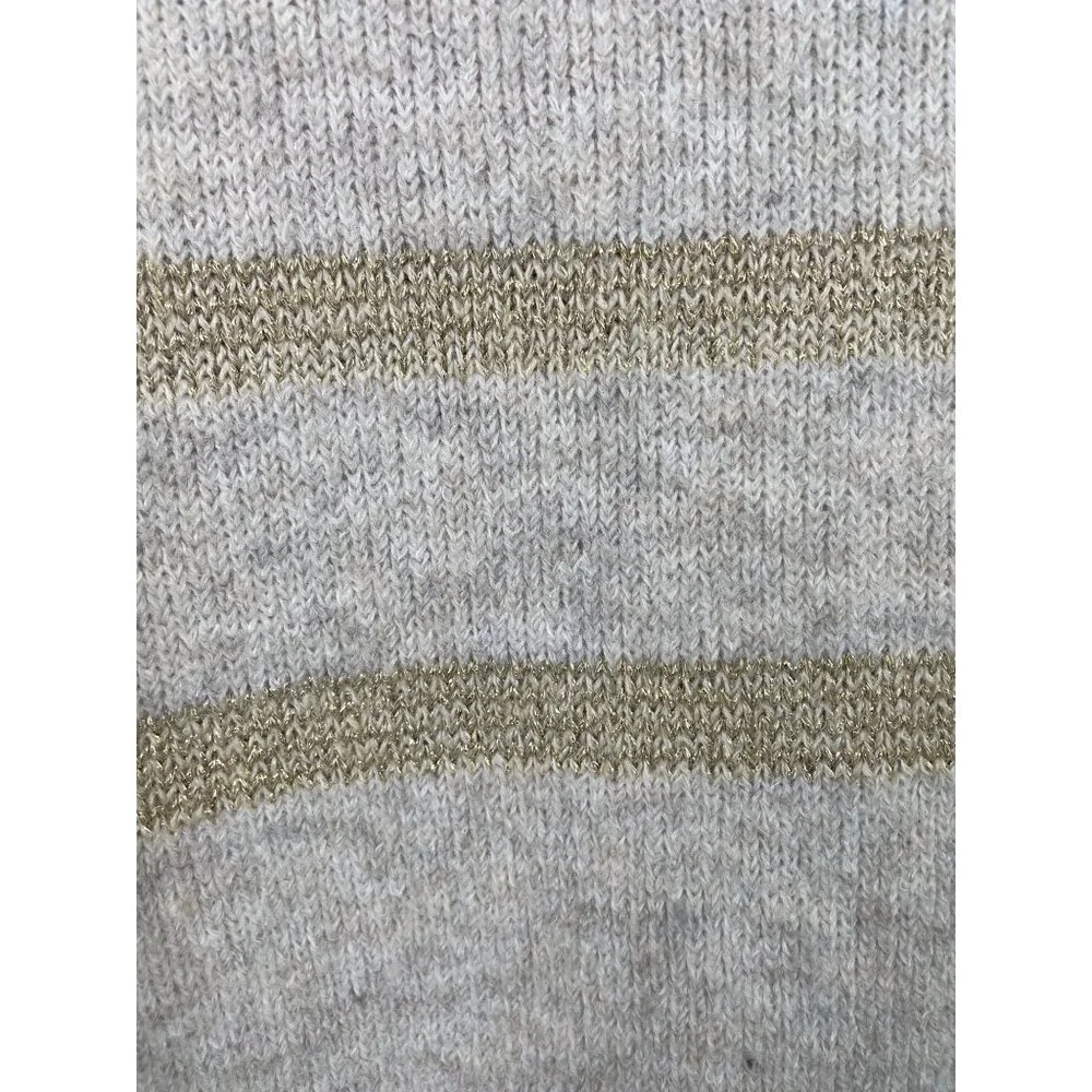 Grace & Karen Beige & Gold Striped Oversized Sweater Dress Womens Size 1X - Picture 4 of 11